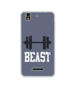 Casotec Beast Gym Design Printed Silicon Soft TPU Back Case Cover for Yu Yureka