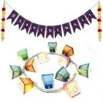 Indigifts Traditional Art Reversible Bandarwal Toran, DIY Wall Hanging Lights for- Home Decoration for Diwali, Decorative Items for Diwali, Diwali Gifts