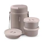 Trueware MEAL 2 Insulated Hot Lunch Box With 2 PP Container 300 ML Each & 1 PP Container 200ML