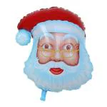 Jagmag Merry Christmas Santa Claus Head Inflatable Xmas Theme Foil Balloons (pack of 2)