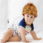 Pseudo Baby Head Protector, Adjustable Size Baby Learn to Walk Or Run Soft Safety Helmet, Infant Anti-Fall Anti-Collision for Baby and Kids Toddler (Dark Orange)