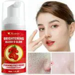 KURAIY PURE STRAWBERRY Facial Cleanser Oil Control Foaming Cream Hydrating Oil Free Foaming Face Wash For Sensitive Oily Dry Skin Unisex Use