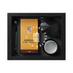 Nion Coffee Starter Kit | 250g Madras Filter Coffee Grounds + Moka Pot Coffee Maker (150ml) + Scoop Clip | DIY Gift Box