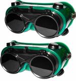 OVERSPREAD INTERIOR HUB Heavy Duty Welding Goggles with Flip-up Lenses Welder Labour Working Safety Protective Eyewear (PACK OF 2)