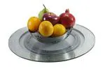 Magic Cloth Electric Tandoor Electric Tandoor Revolving Toughened Glass Lazy Susan Silver 18 Inches For Dining Table