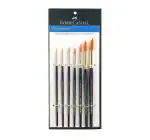 Faber-Castell Synthetic Round Hair Paint Brush - Set of 7 (Pack of 2)