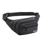 GoTrippin Travel Waist Pouch Bag for Men and Women, 46 Inches Strap (Black)
