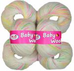 M.G Enterprise Wool Yarn, Baby Multi tres Butterscotch Pack of 6 pc 25 gm each