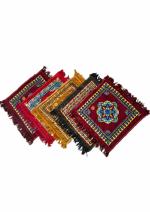 Traditional Carpet/Pooja Mat Square Shape & Soft Velvet Material Maditation Prayer Mat Pack of 5 Color Size 60 X 60 Cm [Pack of 05].11