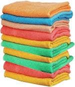 N G Products 100% Cotton Ultra Soft, Super Absorbent, Antibacterial Hand Towel Set, 200 GSM, Size- 12*18 inch (Multicolor)- Pack of 10