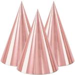 Festiko Rose Gold Matte Cone Party Hats (12 Pcs), Theme Birthday Supplies, Return Gifts For Kids, Gift Accessories, Party Items, Paper Cone Party Hats, Cap, Party Wearables