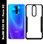 CarryWrap Back Cover for Poco X2, Mi Redmi K30, Mi Redmi K30 5G (Black, Transparent, Shock Proof, Pack of: 1)