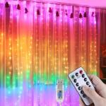 Party Propz Multicolor Acrylic Christmas Curtain Lights With Remote (Set Of 2)