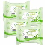 Hygiene Plus Refreshing Daily Use Cleansing Face Wet Wipes Alovera (25 Wipes) (Pack of 4)