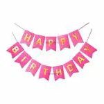 SHANAYA Happy Birthday Paper Hanging Bunting Banner (13 Pieces Card)