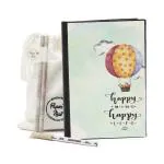 Papernest | Handmade Diary gift pack / 2 paper pencils/ 1 paper pen/Cloth bag