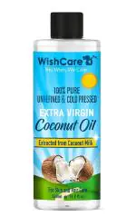 WishCare 100% Pure Unrefinded Cold Pressed Extra Virgin Coconut Oil (500ml)