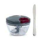 Blue Wonder Vegetables Plastic Dori Chopper With 6 Pcs Plastic Black Palta Set and (Multicolour, Pack of 2)