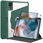 ProElite Cover for Redmi Pad Cover Case, 360 Degree Rotatable Smart Flip Case Cover for Redmi Pad 10.6 inch Transparent Back with Pencil Holder, Dark Green