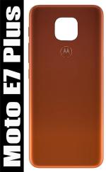PURPLESAVVY Twilight Orange Plastic Back Panel For Motorola Moto E7 Plus