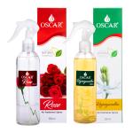 Oscar Natural Rose & Rajnigandha Air Freshener Spray | for Home, Office & Car 250ml Each (Pack of 2)