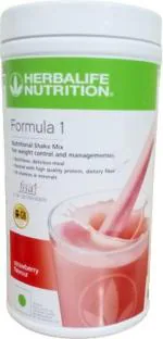 Herbalife Nutrition Formula 1 Nutrition Protein Shake - Strawberry Flavor For Weight Loss Plant-Based Protein (500 g, Strawberry)