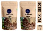 VEDICINE Raw Flax Seeds, Healthy Super Seed, Immunity Booster Brown Flax Seeds (500gmx2)