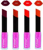 OUR BEAUTY Multicolor Rich Color Matte Lipsticks Set, 14 G (Set Of 4)