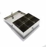 GinoSet Stainless Steel Spice Box, 6 Compartment, Masala Dabba Utility Container, Masala Peti (Steel) W-10, H-3