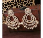 Gyaan Jewels Handmade Gold Plated Chandbali Earring Gold (Women and Girls)