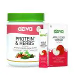 OZiva Apple Cider Vinegar Fizzy Drink + ACV Matcha 50g | For Weight Management | Combo Pack