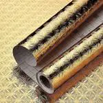 JAAMSO ROYALS Golden Colour Small Square Design Vinyl Oil Proof Rust Proof Kitchen Wallpaper (500 CM X 60 CM )