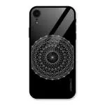 COVERS CART - Black Clipart Glass Back Case for iPhone XR