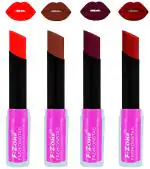 OUR BEAUTY Multicolor Rich Color Matte Lipsticks Set, 14 G (Set Of 4)