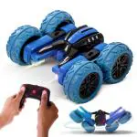 Baybee Double Sided Rechargeable Remote Control Car for Kids, 4WD Stunt RC Cars with 360 Degree Spin, Flip, Twist, Climbing | Racing Remote Control Car Toys for Kids 5+Years Boy Girl (Blue)