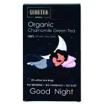 Sanatan Organic Chamomile Green Tea I Good Night Tea I India’s 1st cotton tea bags I 20pcs (40 cups) 40 days pack I Sleep Tea I Stress relief I Certified organic I Plastic free