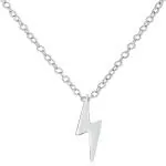 M S ENTERPRISES Lightning Pendant Necklace For Men Women Unisex Gold Black Silver Color Bolt Thunder Flash Charm