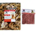 Kuppy Vegetarian Dog Biscuits with Red Munchy (250 g Biscuit) (50 pcs Munchy)