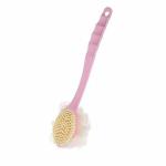 KitchenFest Personal Hygiene Nylon Loofah Bath Brush with Handle for Shower Massager, 1 Pcs (Multicolor)
