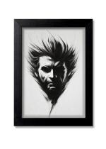 Blue Nexus Logan The Wolverine Wall Poster with Wall Frame Room Art Painting Collection A4 size 10x13