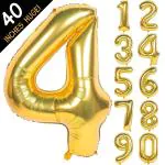 Festiko Gold Helium Number Foil Balloons Decoration (40 Inch, Number 4)