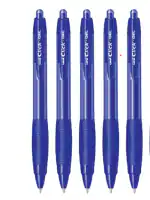 Uni-ball Click Gel X SGR7 0.7 mm Retractable Gel Pens, Blue Ink, Pack of 5