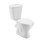 JAQUAR CONTINENTAL SERIES Range One Piece Rim Floor Mounted Western Comodes (White) | 410x660x810mm, Exposed Flush Tank, Western Toilet / Water Closet For Bathroom | CNS-WHT-751P180SPPZ