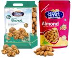 Mewa Mitra Mixed Dry Fruits Combo Pack, 1Kg (Almonds 500g, Walnuts 500g)