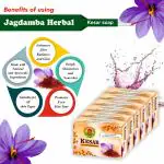 Jagdamba Herbal Kesar Soap | Herbal Soap For Radiant & Smooth Skin | Bath Soap | All Natural 450gm (PACK OF 6 )