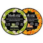 Masking (Night Blooming) and (Orange) Nail Polish Remover Pads, Round Wipes (Combo Pack of 2) Contains 30 Pads each, Acetone & Acetate Free, enriched with Aloe vera Olive Oil, Nail Paint Remover Tissue, Cotton, 01 Pads remover 20 Nail