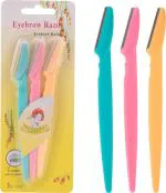 Xester Plastic Tinke Eyebrow Razor, Facial Razor (Pack Of 3)