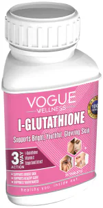 Vogue wellness L Glutathione Tablet with Vitamin C for Glowing Skin, Radiant Skin, Anti aging Supliment, Reduce pigmentation & glowing skin medicine tablet (30 Tablets)