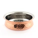 Coconut Sikandar Copper Colour Hammered Stainless Steel Handi 300 ml