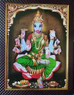 Varahi Amman photo frame for pooja ( 12X8 Inch) , Wooden frame , Wall Mount